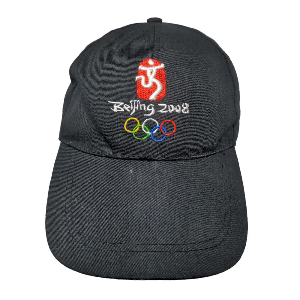 Unbranded 2008 Beijing Olympics Strapback Hat Black Embroidered Logo